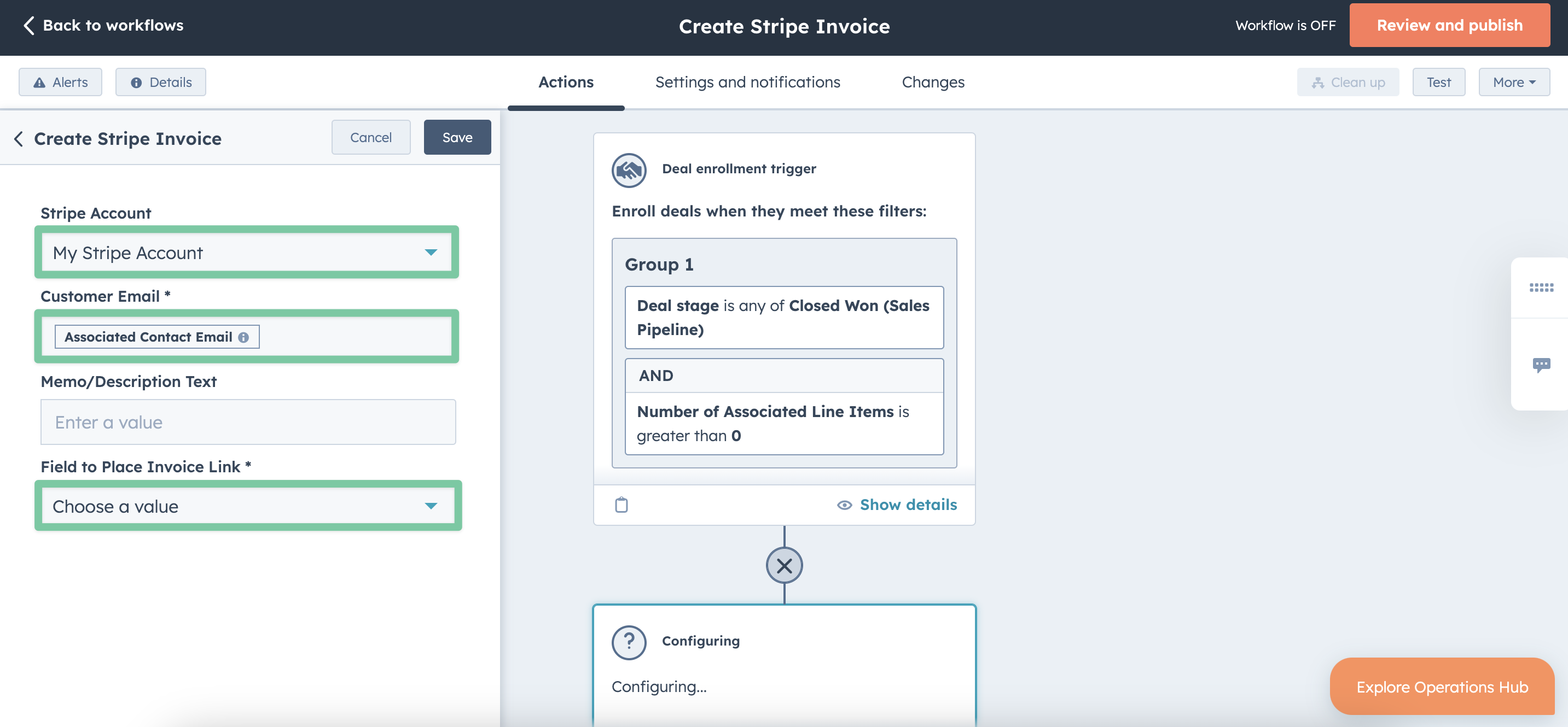 How to use HubSpot to create a Stripe invoice