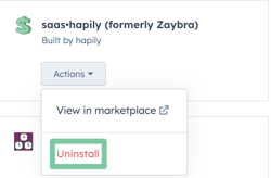 How to uninstall saas·hapily