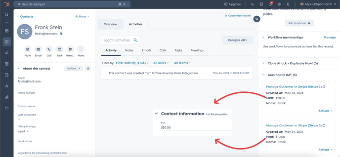 How to sync Stripe Contacts into HubSpot