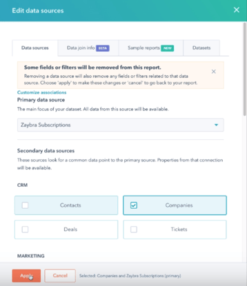 Selecting data sources for MRR 