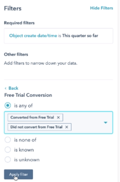 zaybra free trial conversion reporting step #8