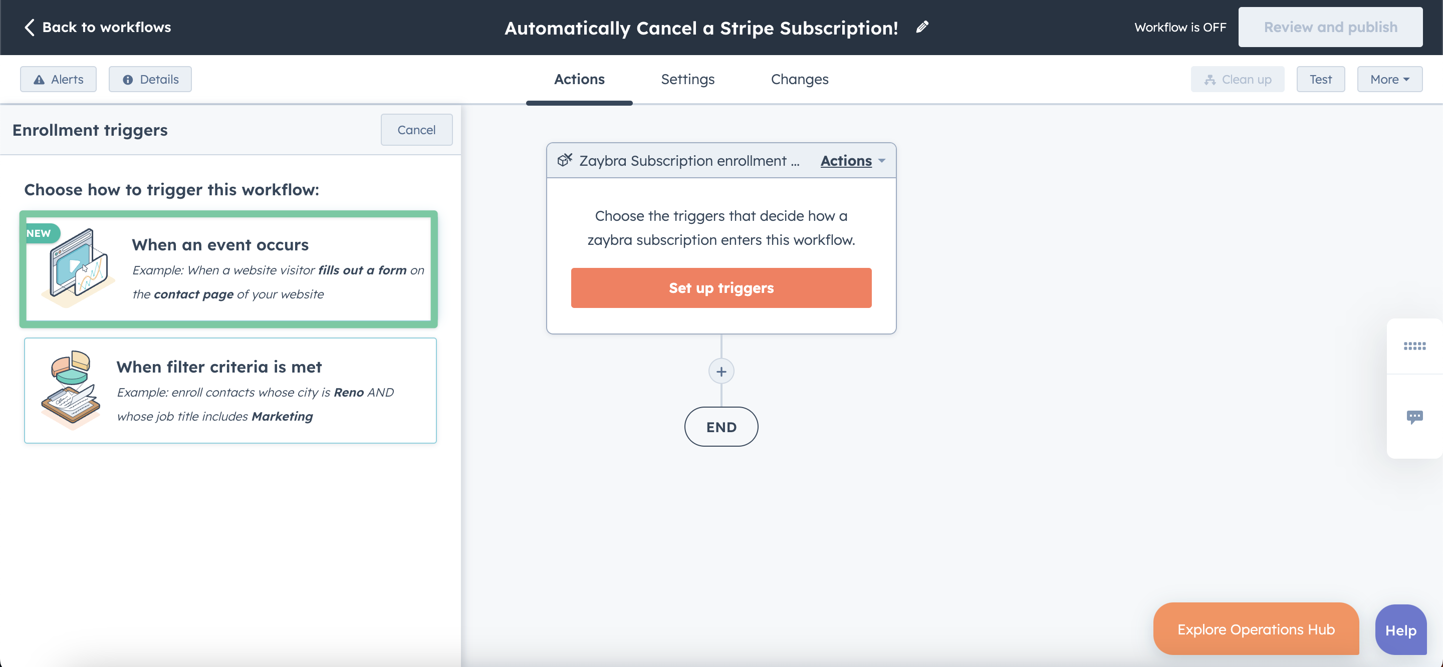 How to automatically cancel a Stripe subscription from HubSpot