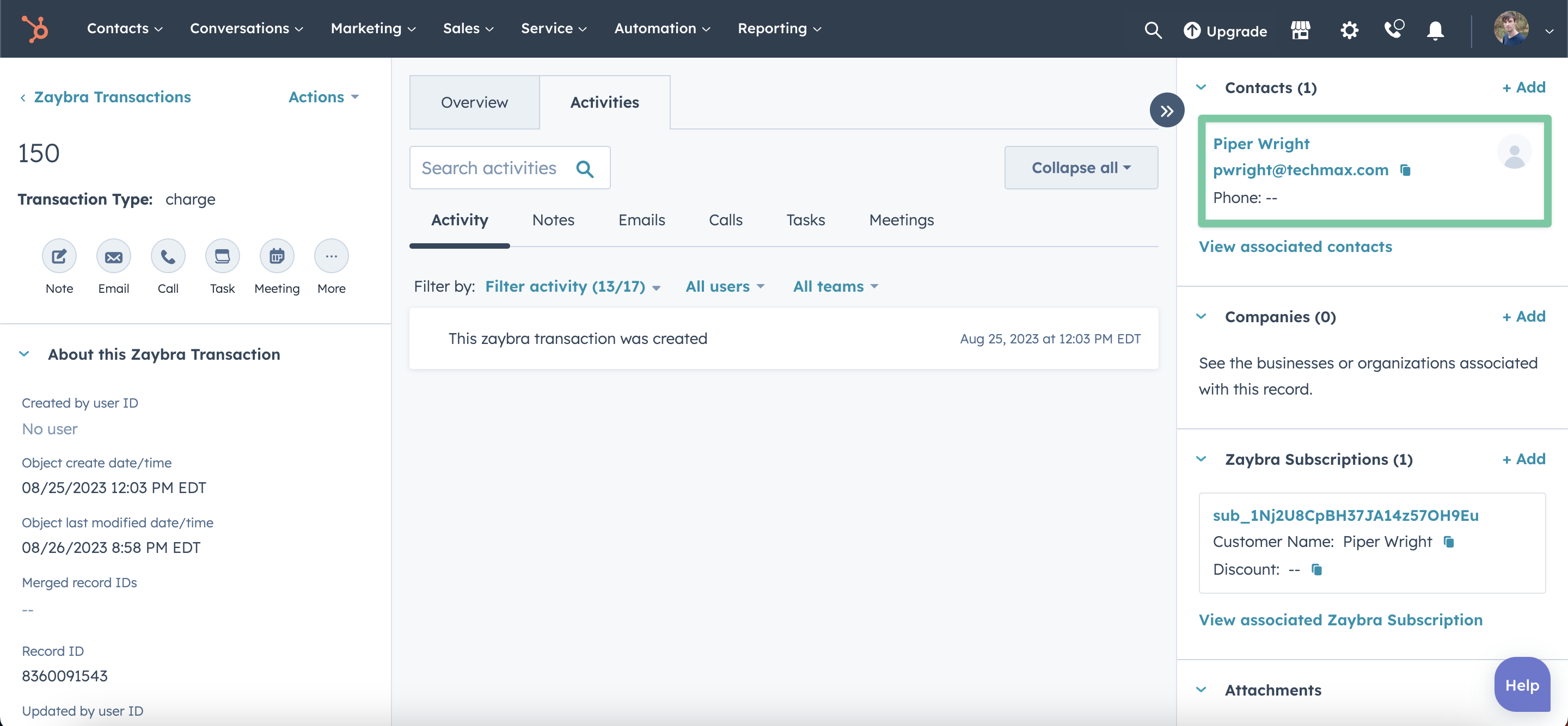 How to sync Stripe payments to HubSpot